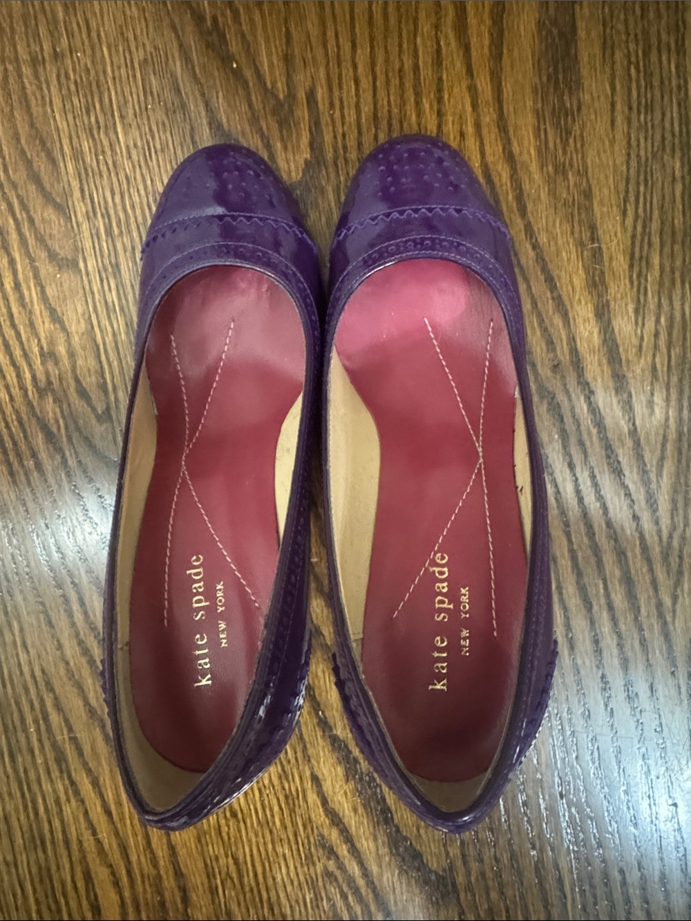 Kate Spade Purple Patent Leather Round Toe 3” heel/NO BOX/Tried On Once! Vintage